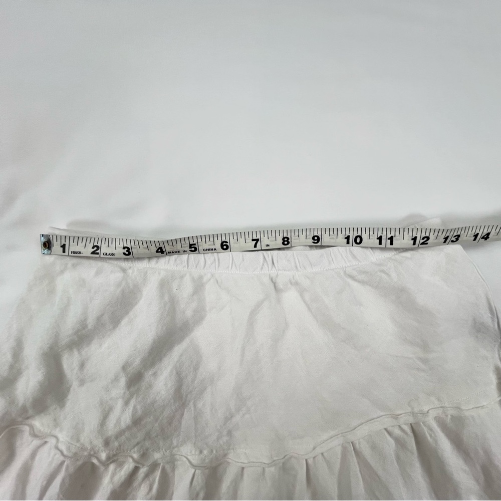Skirts & Jeans | S White Linen Flowy Layered Long Skirt Vintage y2k - Picture 6 of 8